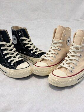 Converse Chuck Taylor High Top Bundle Black & Cream Womens 7